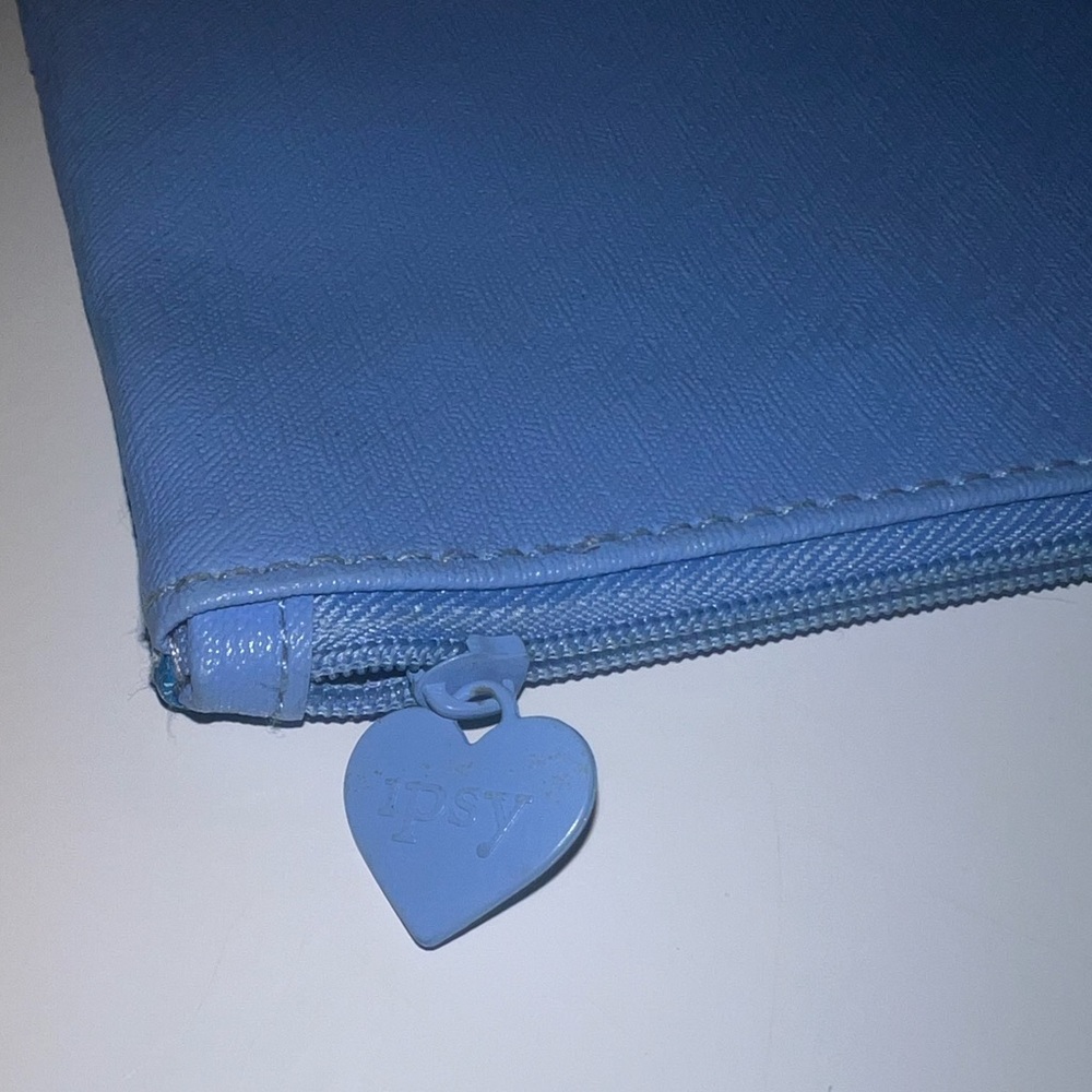 Striped Blue Ipsy Cosmetics Bag - Picture 7 of 9